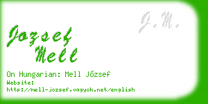 jozsef mell business card